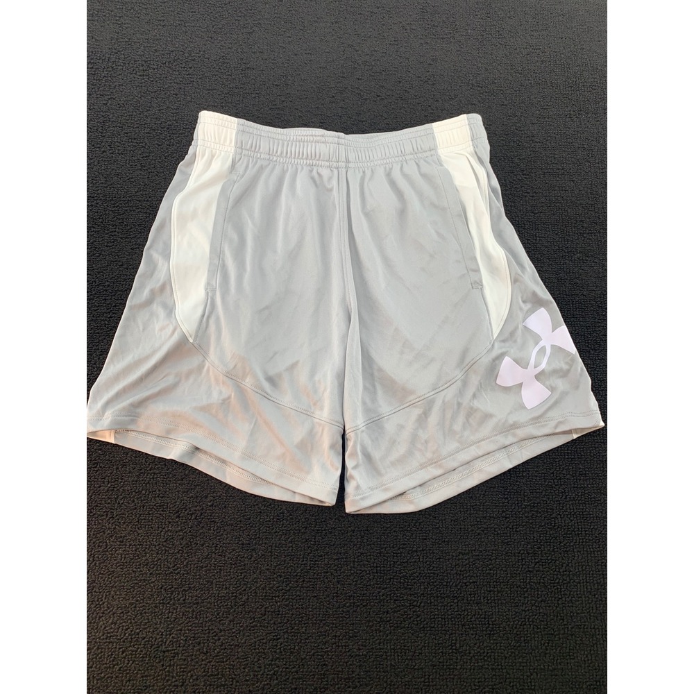 Under Armour Womens Heatgear Loose Fit Athletic Shorts Gray XS‎